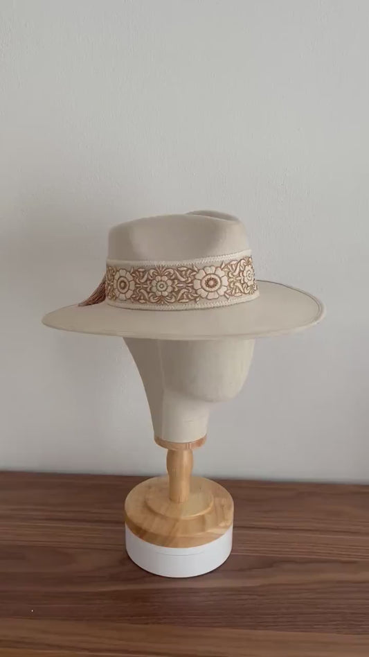 Wide Brim Fedora | Wide Brim Hat Women | Hat For Women | Fedora Hat | Suede Hat | AZUCENA