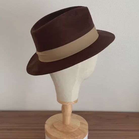 Narrow Brim Fedora | Short Brim Hat Women Men | Trilby Hat For Women Men | Fedora Hat | Vintage Hat | GINSTER2