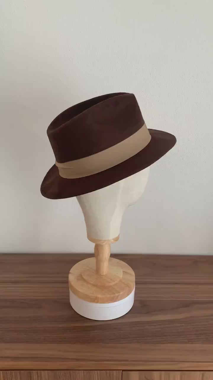 Narrow Brim Fedora | Short Brim Hat Women Men | Trilby Hat For Women Men | Fedora Hat | Vintage Hat | GINSTER2