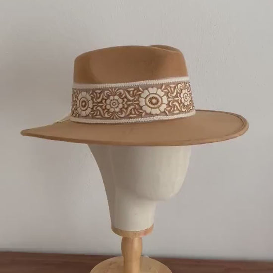 Wide Brim Fedora | Wide Brim Hat Women | Hat For Women | Fedora Hat | Suede Hat | BEGONIA