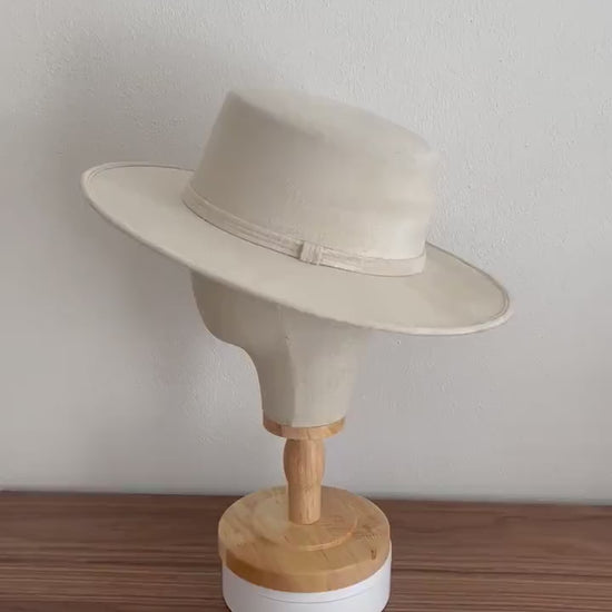 Wide Brim Boater Hat | Wide Brim Fedora | Wide Brim Hat Men | Hat For Men | Fedora Hat | Suede Hat | LIRIO