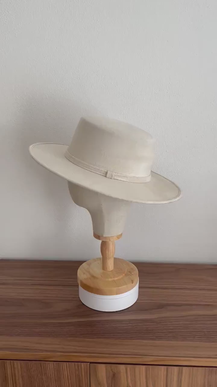 Wide Brim Boater Hat | Wide Brim Fedora | Wide Brim Hat Men | Hat For Men | Fedora Hat | Suede Hat | LIRIO