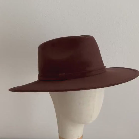 Wide Brim Fedora | Wide Brim Hat Women Men | Hat For Women Men | Fedora Hat | Suede Hat | LAVATERA