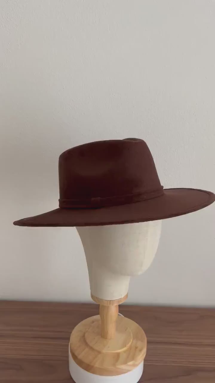 Wide Brim Fedora | Wide Brim Hat Women Men | Hat For Women Men | Fedora Hat | Suede Hat | LAVATERA