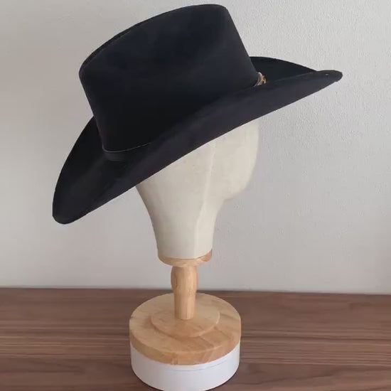 Cowboy Hat | Hat For Women Men | Fedora Western Hat | Vegan Suede Hat | SANTINI