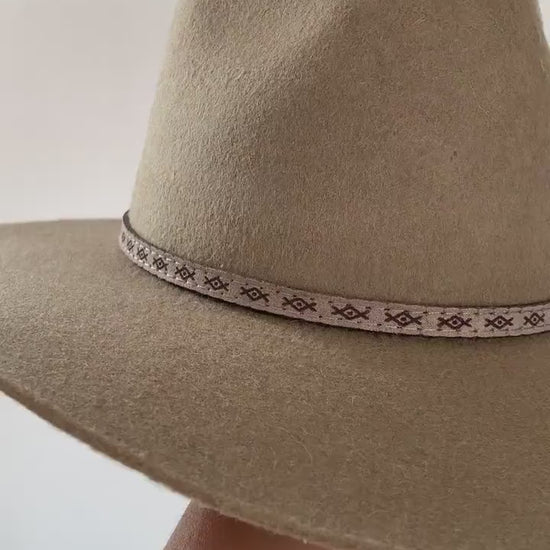 Wool Felt Hat Wide Brim Handmade Hat Flat Brim Boho Hat Western Hat | Olive Felt Hat