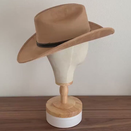 Cowboy Hat | Hat For Women Men | Fedora Western Hat | Vegan Suede Hat | SANTINI