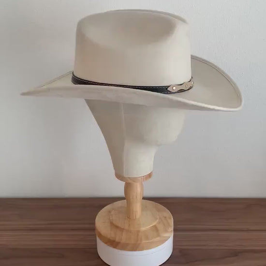 Cowboy Hat | Hat For Women Men | Fedora Western Hat | Vegan Suede Hat | SANTINI3