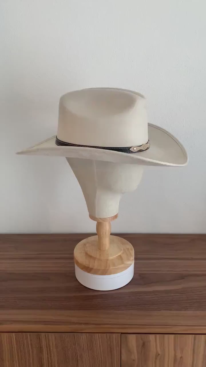 Cowboy Hat | Hat For Women Men | Fedora Western Hat | Vegan Suede Hat | SANTINI3