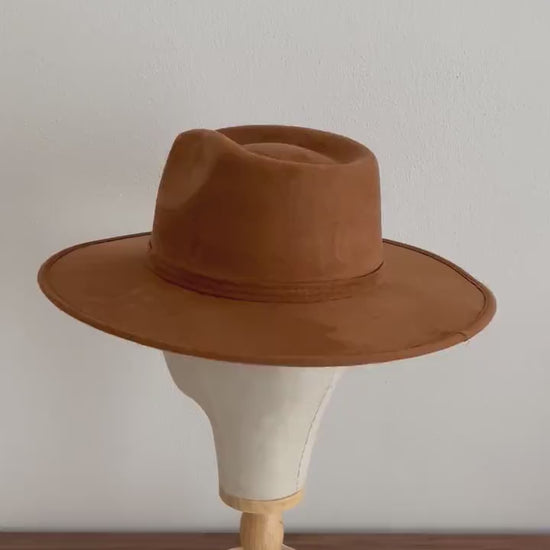 Wide Brim Fedora | Wide Brim Hat Women Men | Hat For Women Men | Fedora Hat | Suede Hat | ANEMONE