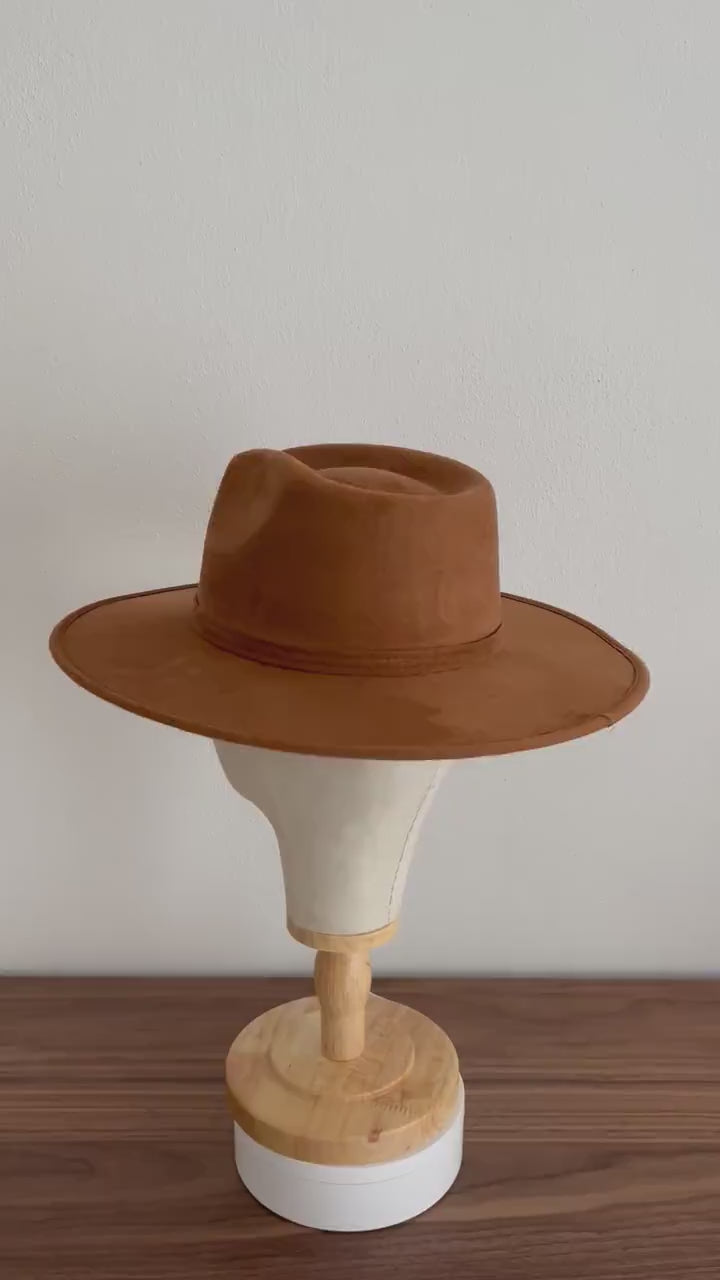 Wide Brim Fedora | Wide Brim Hat Women Men | Hat For Women Men | Fedora Hat | Suede Hat | ANEMONE